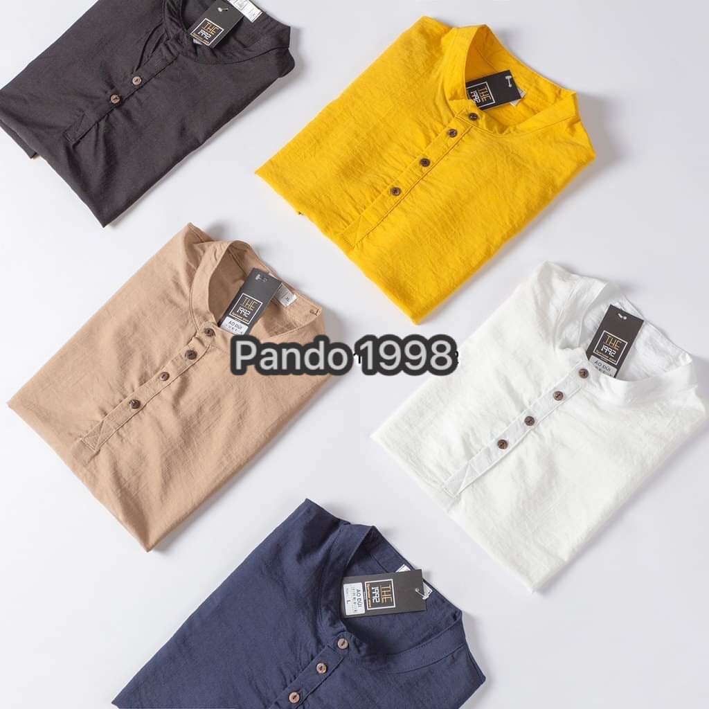 Bộ đũi nam cổ tàu, bộ quần áo 4khuya cộc tay nam chất đũi đẹp - PANDO FASHION | BigBuy360 - bigbuy360.vn