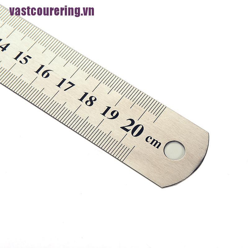 Chuyển Phát Nhanh♥Thước Đo Kim Loại Hai Mặt Độ Chính Xác Cao 20cm