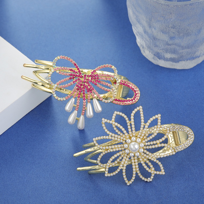 Kẹp Tóc Ba Răng Đính Hạt Ngọc Trai