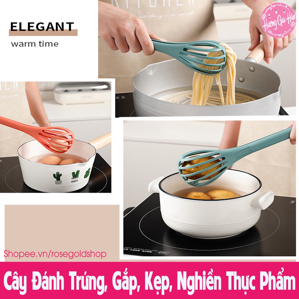 Kẹp Gắp Thức Ăn Kiêm Dụng Cụ Đánh Trứng Đa Năng Nhựa ABS Tiện Lợi Dễ Sử Dụng Cho Nhà Bếp