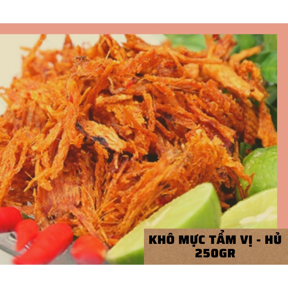 Mực xé tẩm vị 250gr siêu ngon, mực xé đặc sản Nha Trang, mực tẩm vị