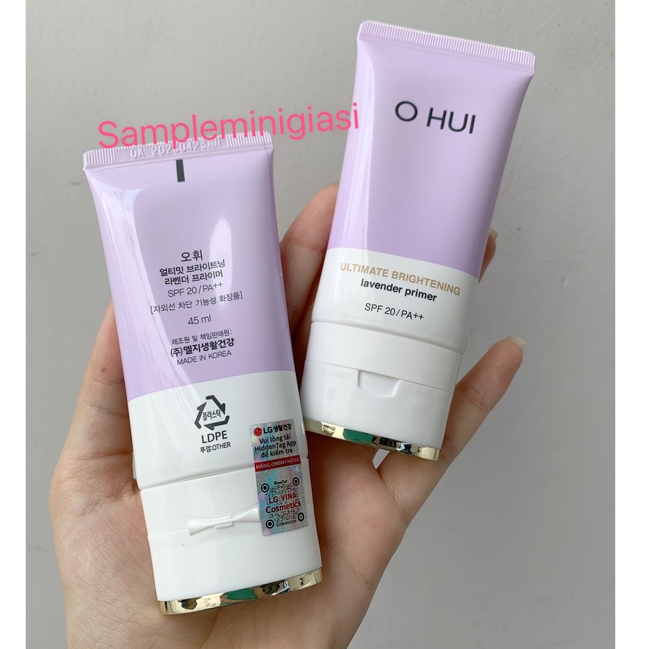 Tuýp Kem Lót Trang Điểm Ohui Ultimate Brightening Lavender Primer 45ml