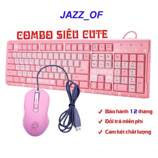 [ SIÊU CUTE ] Combo Bàn Phím Chuột Hello Kitty Dành Cho Các Bạn Yêu Màu Hồng