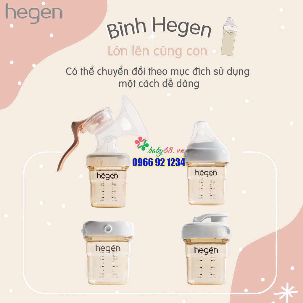 Bình sữa Hegen chính hãng đủ size 60ml/150ml/240ml/330ml