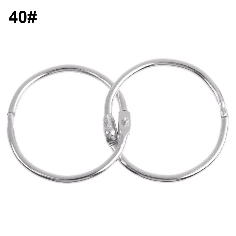 MYRON 10pcs/lot Plated Hinged Rings Craft Scrapbook Clips Loose Leaf Binder Notebook Calendar Album Metal Keychain Circle