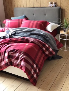 Bộ COTTON LỤA AI CẬP 60s ( mẫu BBR KẺ ĐỎ )
