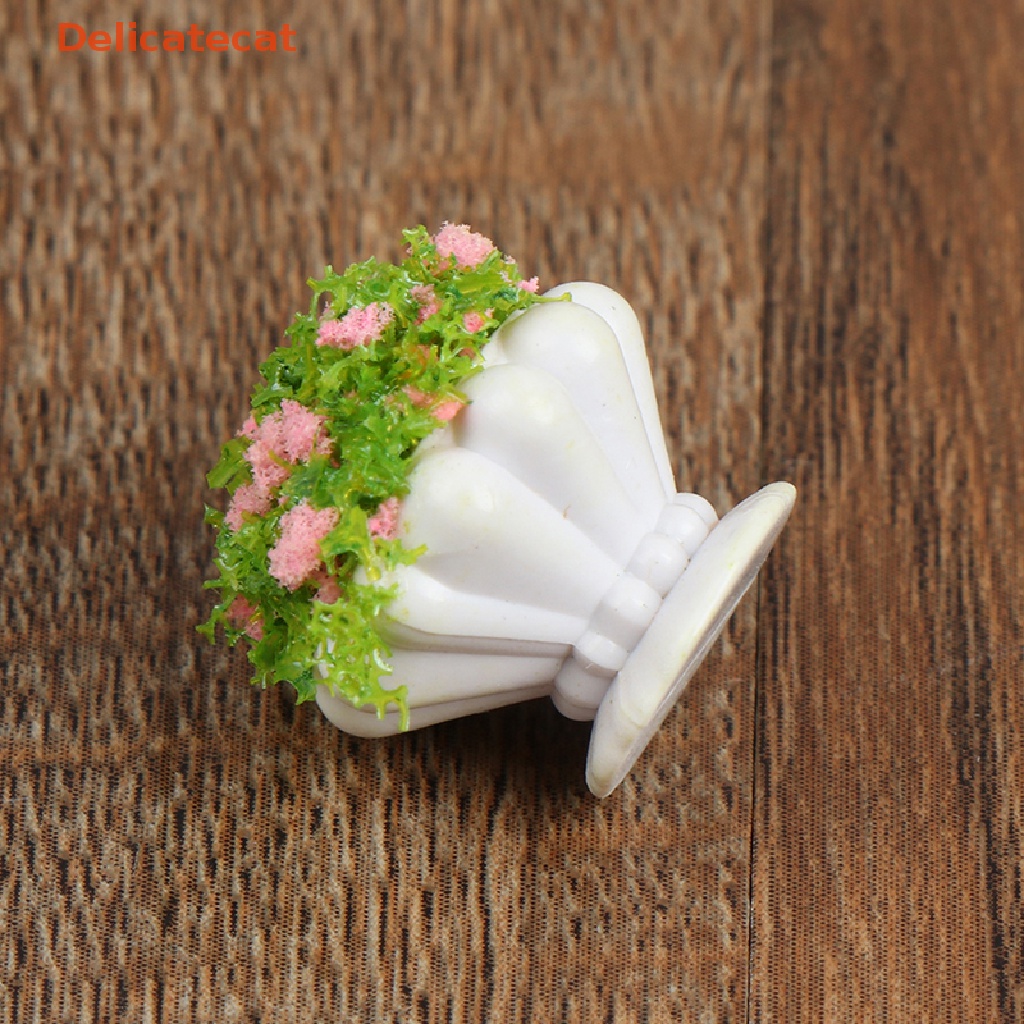 2 Chậu Hoa Mini Xinh Xắn Cho Nhà Búp Bê Tỉ Lệ 1: 12