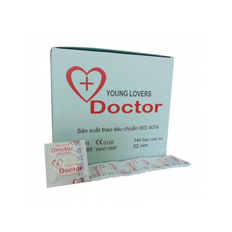 Bao cao su siêu mỏng YOUNG LOVERS DOCTOR, bao cao su kéo dài thời gian quan hệ, dùng cho gia đình, khách sạn, hộp 144c