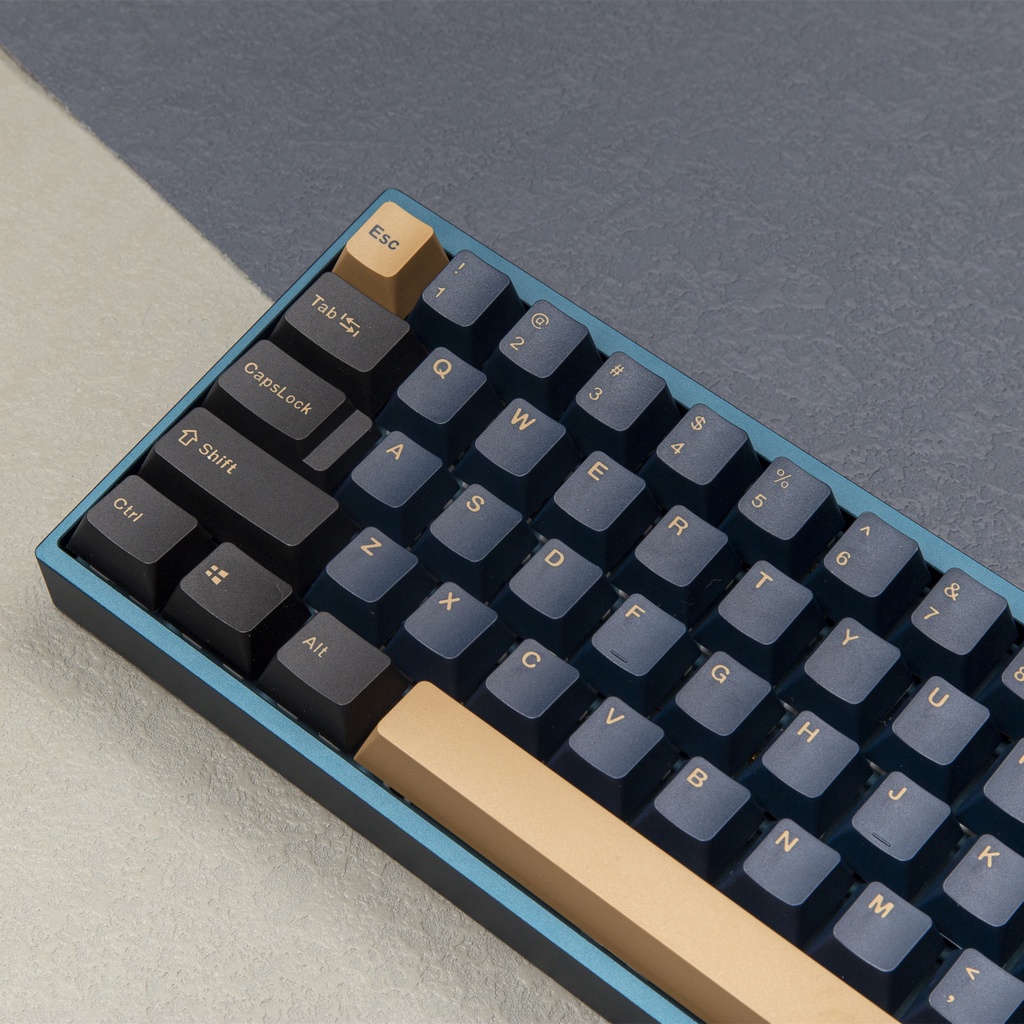 Blue samurai keycap Doubleshot Cherry Profile Nắp Đậy Chìa Khóa Samurai Màu Xanh Dương Cho 64 68 75 78 84 87 980