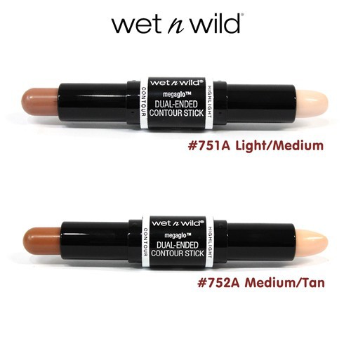 Bút Tạo Khối & Highlight 2 Đầu Wet N Wild Megaglo Dual-Ended Contour Stick  - Unbox