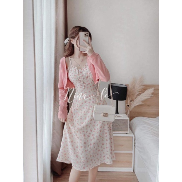 BIGSIZE ĐẦM HOA KÈM KHOÁT THEO MÀU XINH XINH Không có lót | BigBuy360 - bigbuy360.vn
