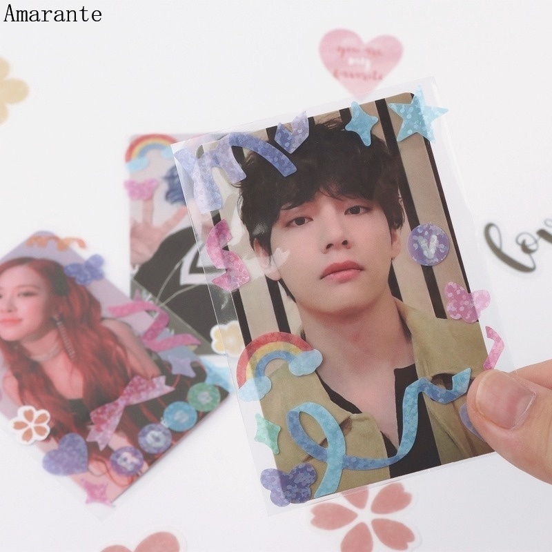 Set 100 Tấm Thẻ Ảnh Trong Suốt In Hình Nhóm Nhạc KPOP