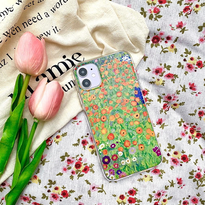 ốp iphone hoa nghệ thuật tranh vẽ cổ ốp lưng iphone 11pro max 12 promax xsmax xs xr x 7plus 8plus 6 7 8 13