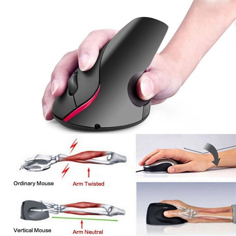 Chuột quang Ergonomic 2.4GHz USB không dây 1000DPI PC