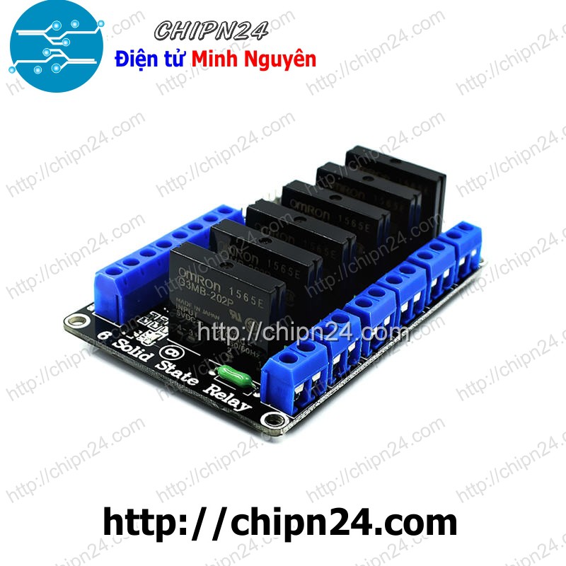 [1 pcs] (A56) Module 6 Relay Rắn SSR 5VDC kích thấp