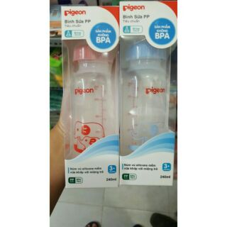 Bình sữa Pigeon 240ml (cổ hẹp, 3M+)