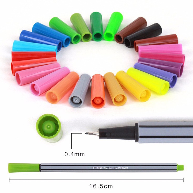 Bút màu nước ngòi 0.4mm gồm 24 màu