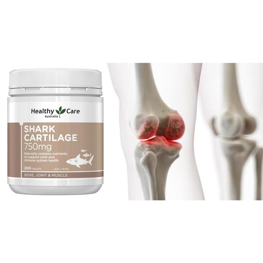 Viên Uống Sụn Cá Mập Úc Healthy Care Shark Cartilage 200 Viên