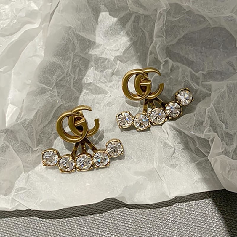 Hoa tai hợp kim đính hạt GC - Maben