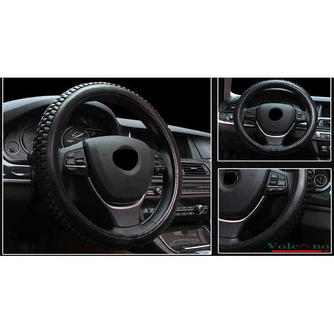Bọc vô lăng da cao cấp 335, bọc vô lăng đường kính 38 cm, bọc vô lăng phù hợp với nhiều xe i10, vios bmv, mer,mazda