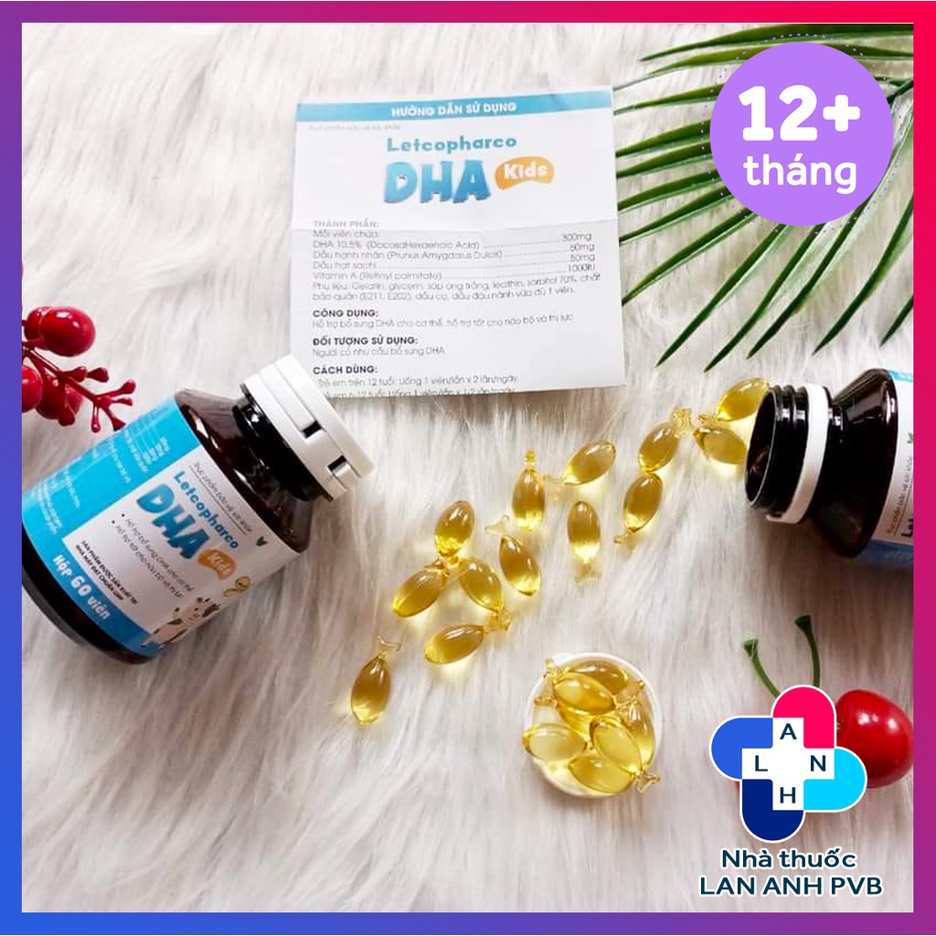 Letcopharco DHA KIDS - Bổ sung cho bé DHA tốt cho não bộ và thị lực.