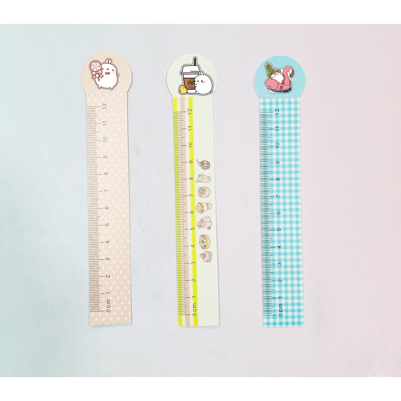 Thước kẻ dẻo molang TPP16 thước kẻ 12 cm cute dễ thương hoạt hình thần tượng