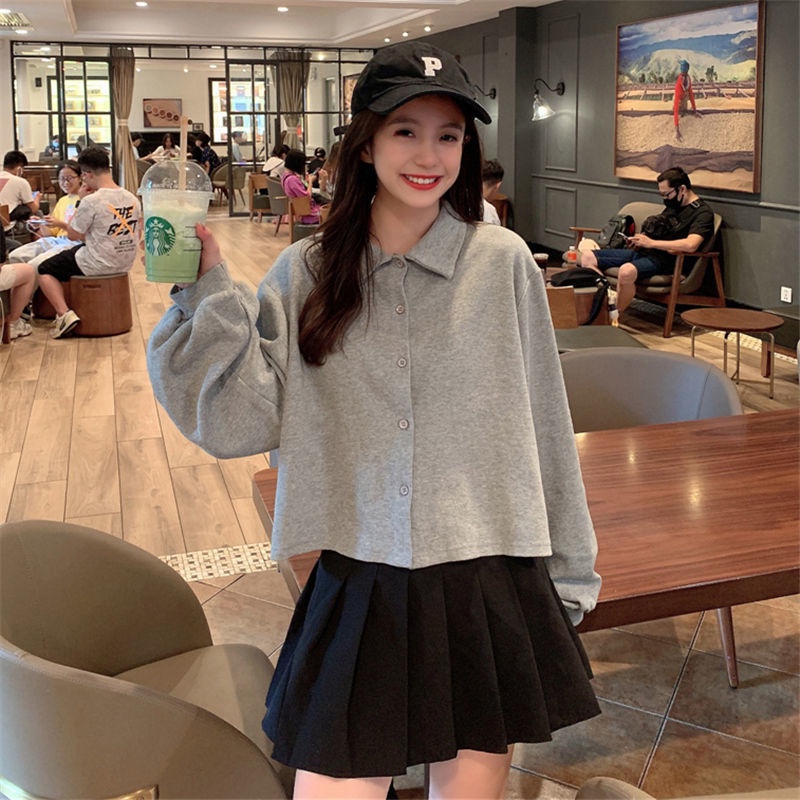 Áo Khoác cardigan Mỏng Cổ polo Eo Cao Thời Trang Mới Cho Nữ