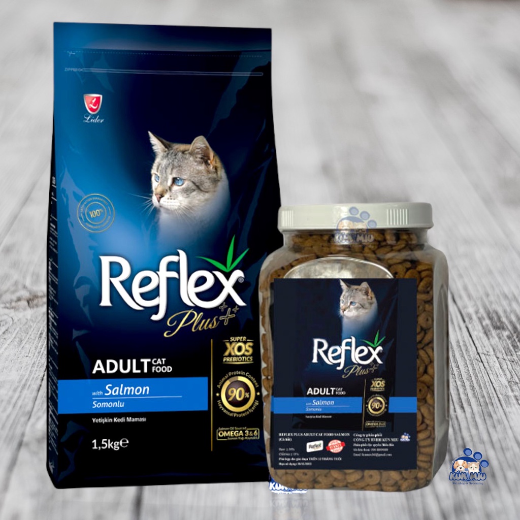 Thức ăn hạt Thổ Nhĩ Kỳ cao cấp dành cho mèo lớn Reflex Plus Adult vị cá Hồi