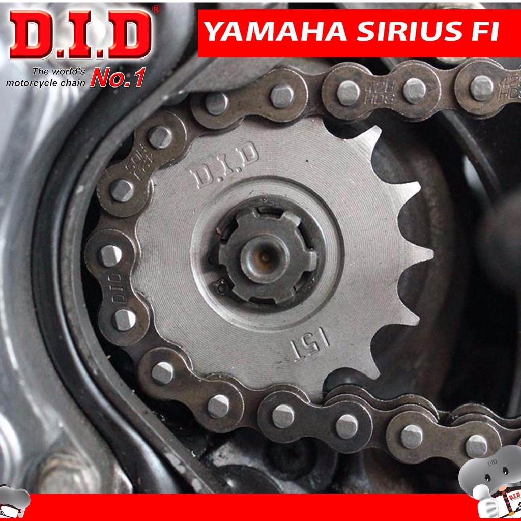 Nhông sên dĩa Sirius FI - Sên đen 10ly DID HDS - Thái Lan