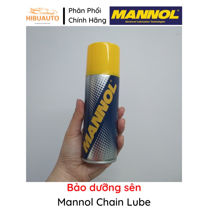 Chai Xịt Dưỡng Sên MANNOL Chain Lube 7901 200ml