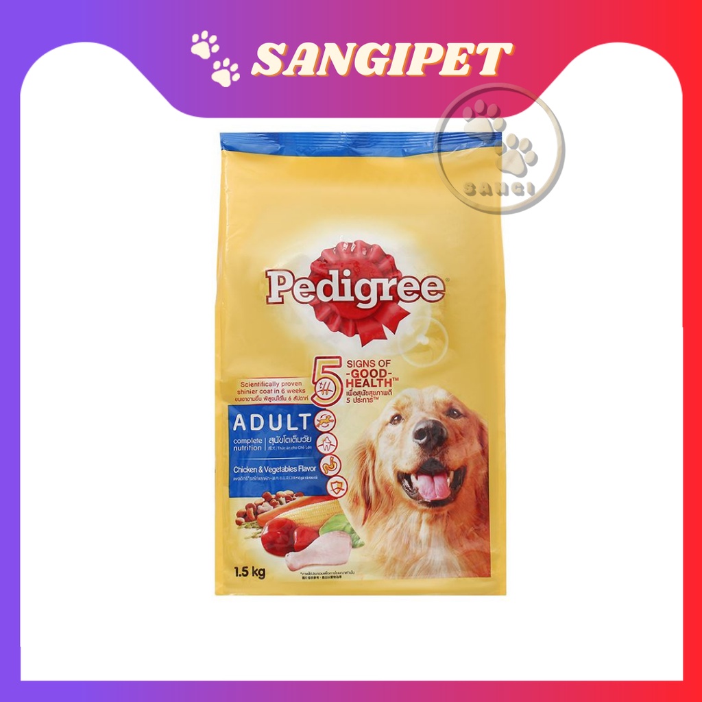 Hạt cho chó PEDIGREE túi 1.5kg vị Gà và rau củ