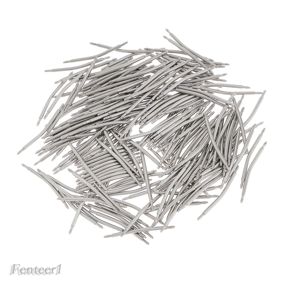 Bộ 200 thanh chốt ghép nối dạng cong làm dây đeo đồng hồ 16-26mm bằng thép không gỉ