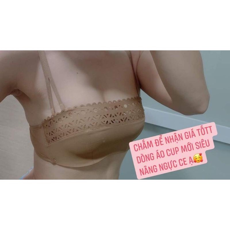 Cận cảnh áo lót ren che ngực siêu tạo khe ngực chuẩn nè có video thật a