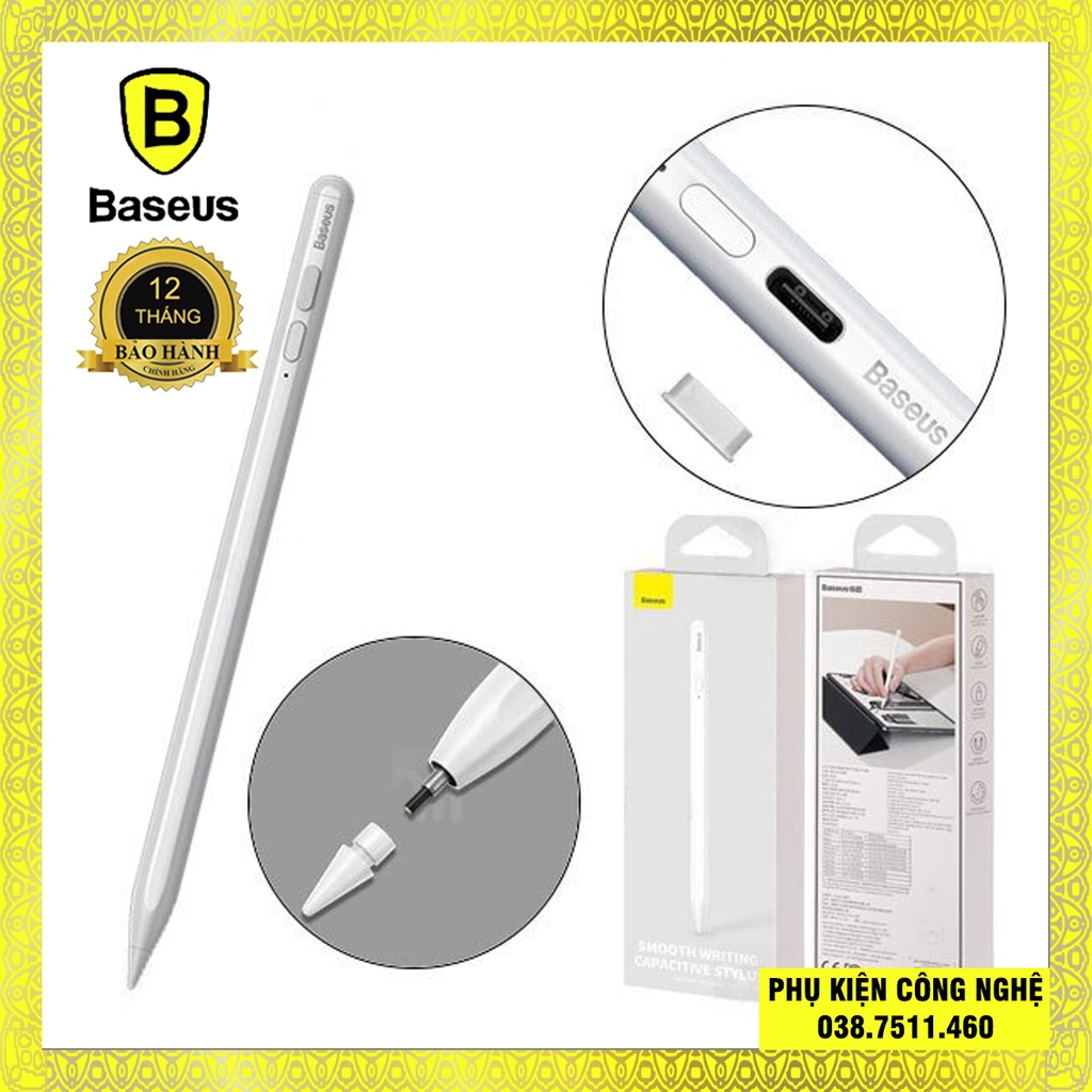 Bút cảm ứng Baseus Smooth Writing Capacitive Stylus dùng cho iPad Pro/ Smartphone/ Tablet (Active + Passive Version )