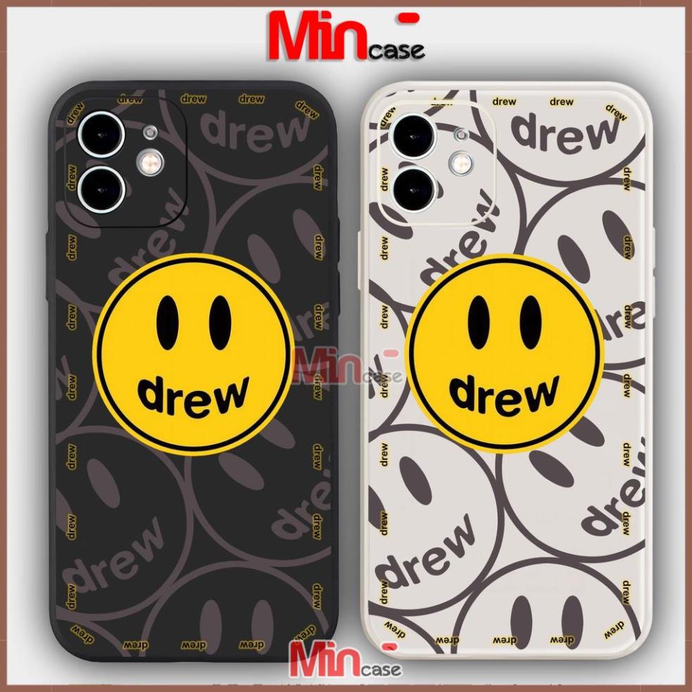 Ốp lưng iPhone Drew cạnh viền vuông silicon mềm dẻo cho iphone 6/6s/7/8/X/XS/XR/11/12/13 Pro Plus Max cute dễ thương đẹp
