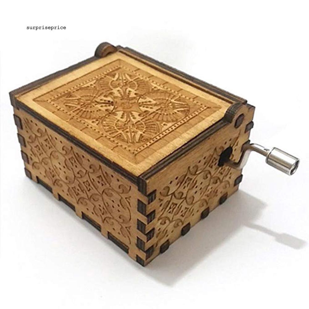 Hộp gỗ phát nhạc để bàn phong cách Harry Potter độc đáo