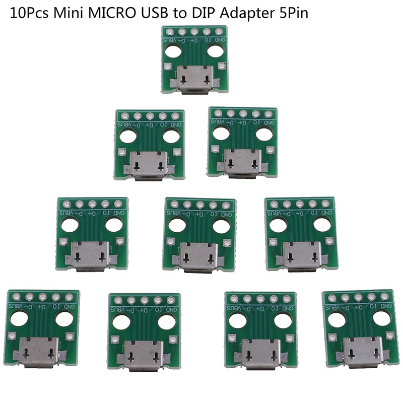 Set 10 Bảng Mạch Chuyển Đổi Cổng Micro Usb Sang Dip 5pin Chuyên Dụng