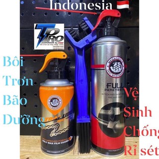 Combo Ultral-Lube xịt dưỡng sên 300ml-Penetrate dầu chống rỉ sét 500ml TẶNG bàn chải.(MEGACOOLS) NEW_Dochoixemaynhapkhau