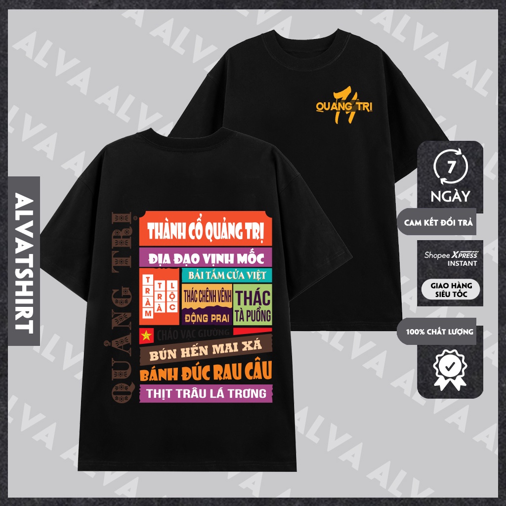 Áo thun các tỉnh miền Trung Việt Nam Oversize Unisex độc quyền tại Alva