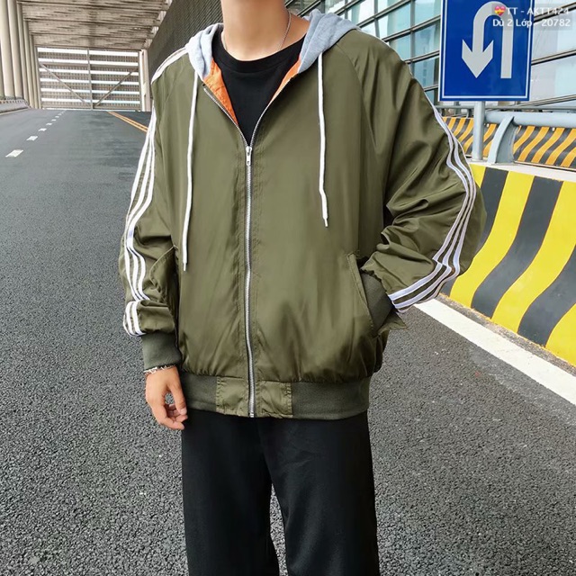 🎆𝐃𝐮̀ 𝟐 𝐋𝐨̛́𝐩🎆 BAC Áo Khoác Dù Phối Nón Nỉ Tay Sọc (Kèm Video, Hình Thật) | BigBuy360 - bigbuy360.vn