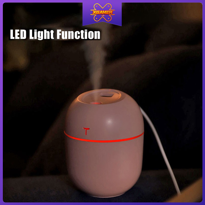 XGamer Portable Cool Mist Humidifier Diffuser Quiet Auto Shut-Off Night Light with fan for home and office