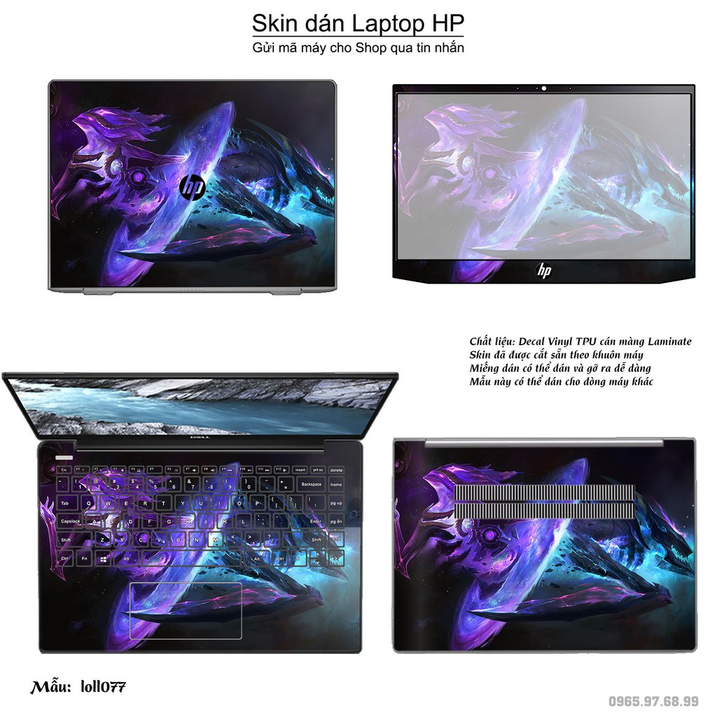 Skin dán Laptop HP in hình Liên Minh Huyền Thoại _nhiều mẫu 10 (inbox mã máy cho Shop)