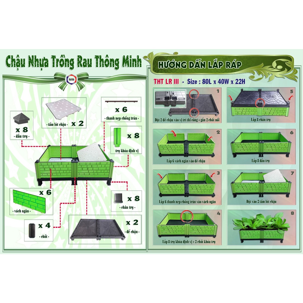 CHẬU LẮP GHÉP, CHẬU LẮP RÁP THÔNG MINH, CHẬU NHỰA THÔNG MINH