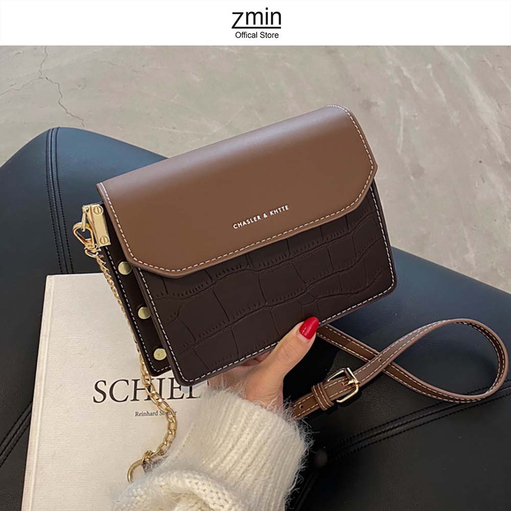 Túi đeo chéo nữ thời trang Zmin, chất liệu da PU cao câp - T089
