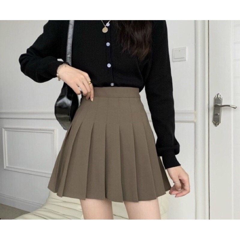 Chân váy ngắn tennis xếp ly hàn quốc cạp cao gen bụng khóa lưng siêu hot chất đẹp | BigBuy360 - bigbuy360.vn