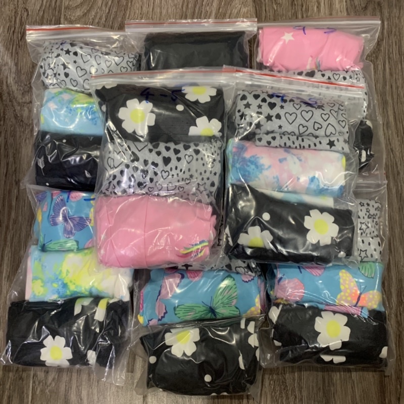 Combo 3q-Quần legging bé gái chất siêu co dãn ko bai dão bé size đại 4-16 tuổi.