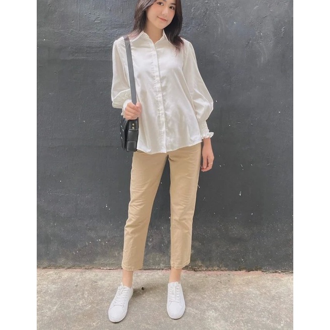 [ Miều ] Quần dài suông kaki Jess Long Pant