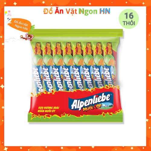 16 Thỏi Kẹo Alpenliebe Hương Xoài Nhân Muối Ớt Ngon Giá Rẻ