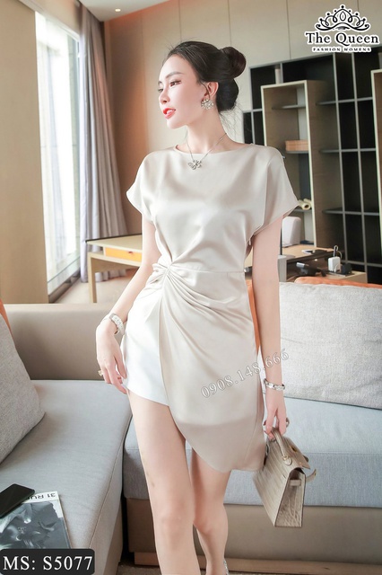 Set áo kiểu nhún eo tà chéo quần short trắng S5077 sành điệu (Video quay bởi THE QUEEN FASHION)