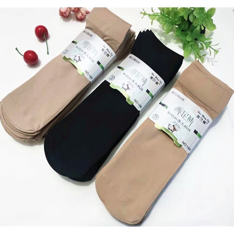 Vớ Nhung Lụa Dày Miệng Rộng Unisex
